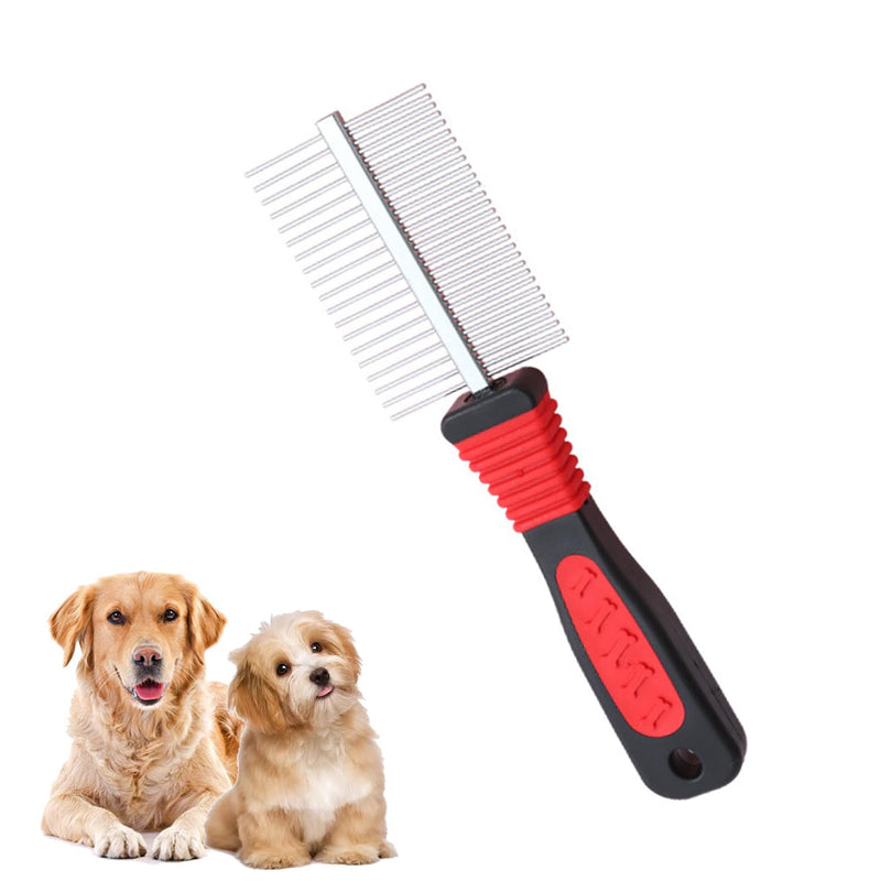 Pet Comb, Dog Grooming Comb, Cat Dog Professional Hair Removal Brush, Pet Double Sided Comb, for Small, Medium and Large Cats and Dog Combs - PawsPlanet Australia