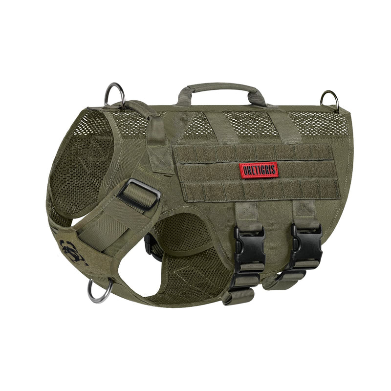 OneTigris No-Pull Dog Harness, AIRE MESH Adjustable Safety Harness Ultra Breathable for Large/Medium Dogs Chest Harness Dog Harness with 2 Handles Dog Vest Green XS (Neck: 28-43cm, Chest: 38-56cm) - PawsPlanet Australia