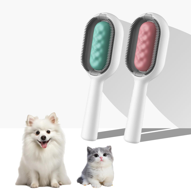 Cat brush short hair, cat brush fur water, cat hair brush, animal hair brush, cat hair brush, cat comb with water tank, brush cat, cat brush, fur brush cat for pets dogs and cats blue + pink - PawsPlanet Australia