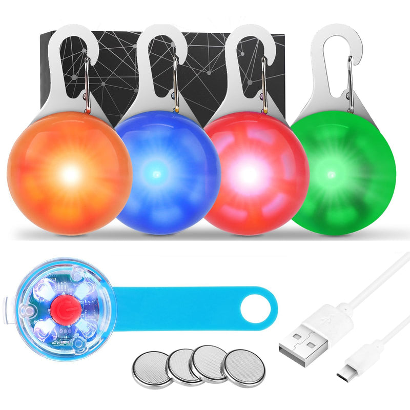 AHJ 5pcs light collar dog safety flashing light LED clip-on light pendant pet with 3 flashing modes, flashing light school bag, safety light for dogs, cats, children, cyclists - PawsPlanet Australia