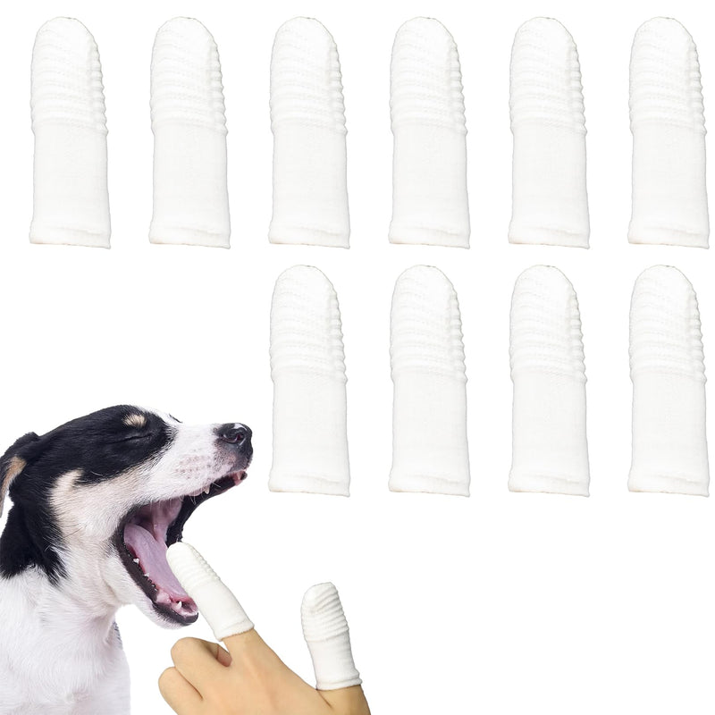 Dog Toothbrush Fingerling, Pack of 10 Pets Teeth Cleaning Toothbrush for Dogs Cats Dental Care, Pet Finger Toothbrush Reusable, Fingerling Dogs Dental Care Silicone Finger Toothbrush Set - PawsPlanet Australia