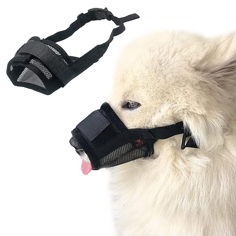 ChAusa Dog Muzzle, Muzzle with Velcro Fastener, Soft, Prevents Biting and Eating, Barking and Chewing, with Adjustable Loop, Dog Muzzle for Small, Medium and Large Dogs (S, Black) S - PawsPlanet Australia