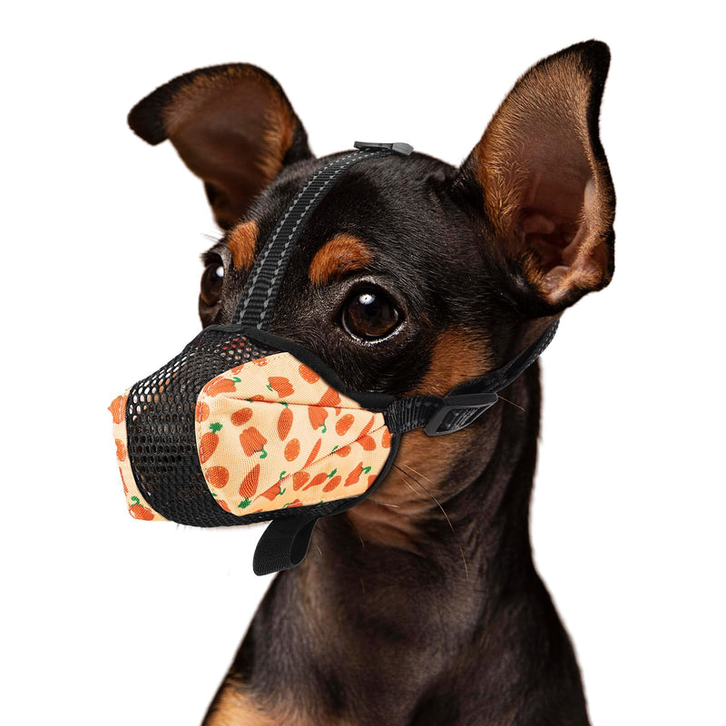 BONTHEE muzzle for dogs, dog muzzle, soft dog muzzle for small, medium-sized dogs with breathable mesh, adjustable loop prevents biting, chewing and barking for poisoned bait S - PawsPlanet Australia