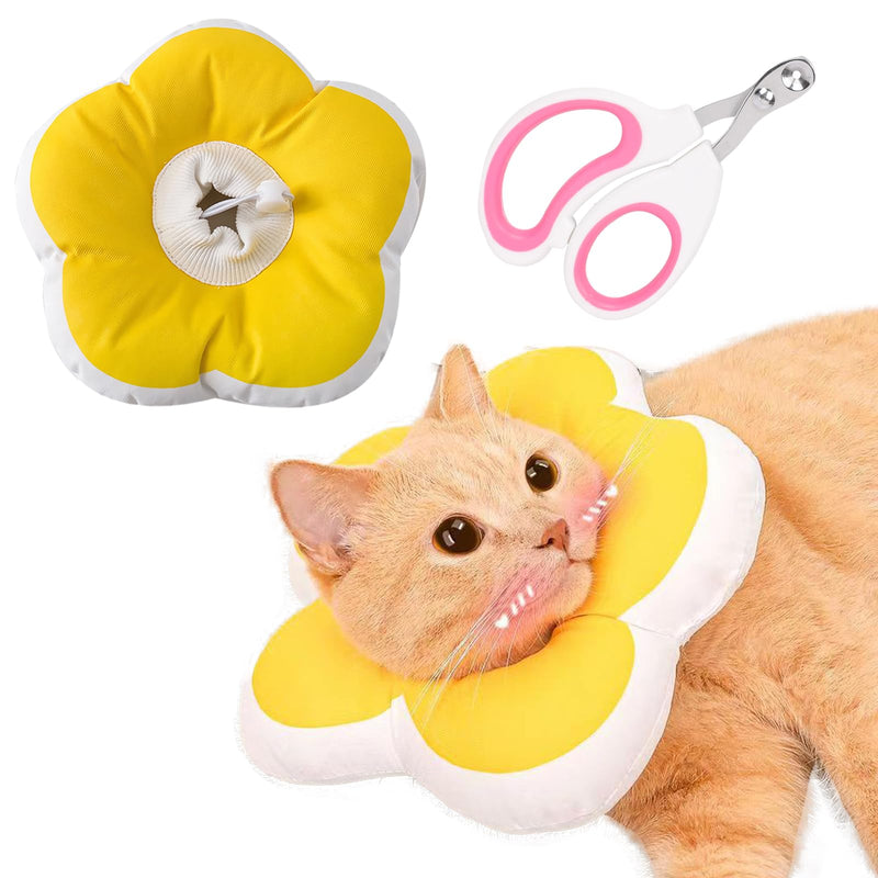 TYXHXTF 2PCS Cat Neck Brace, Adjustable Neck Brace Cat Collar, Anti Bite Safety Protective Collar, After Surgery Pet Protective Collar, for Dogs Puppies Kittens - PawsPlanet Australia
