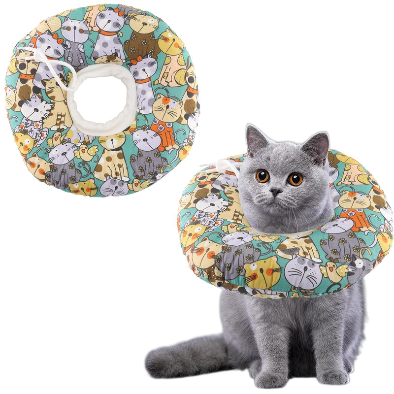 Cat Neck Brace, Breathable Suede Pure Cotton Cat Neck Brace, Soft and Adjustable Cat Recovery Collar, Anti-Bite Safety Protective Collar for Pets, Cats S - PawsPlanet Australia