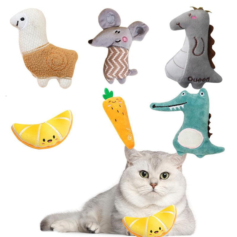 WAVATA 6 Pcs CAT TOYS WITH CATnip| Catnip toy|Mint pillow cat|Bite-resistant catnip toy with bell inside|Interactive toy - PawsPlanet Australia