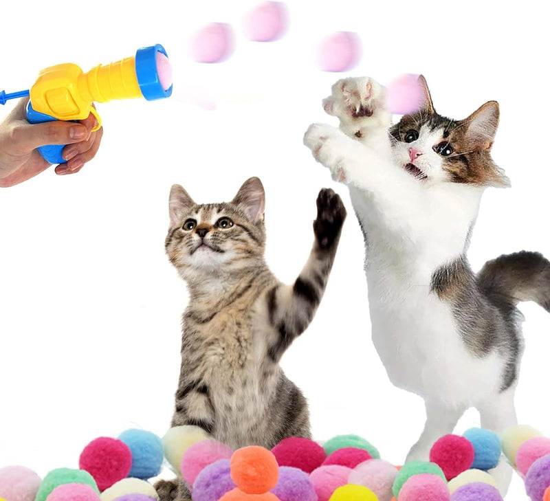 wosynm Cat Toy 50 Balls, Interactive Cat Toy, Cat Toy Ball Cat Toy Interactive Toy for Cats and Kittens, Silent Cat Toy for Indoor Cats - PawsPlanet Australia