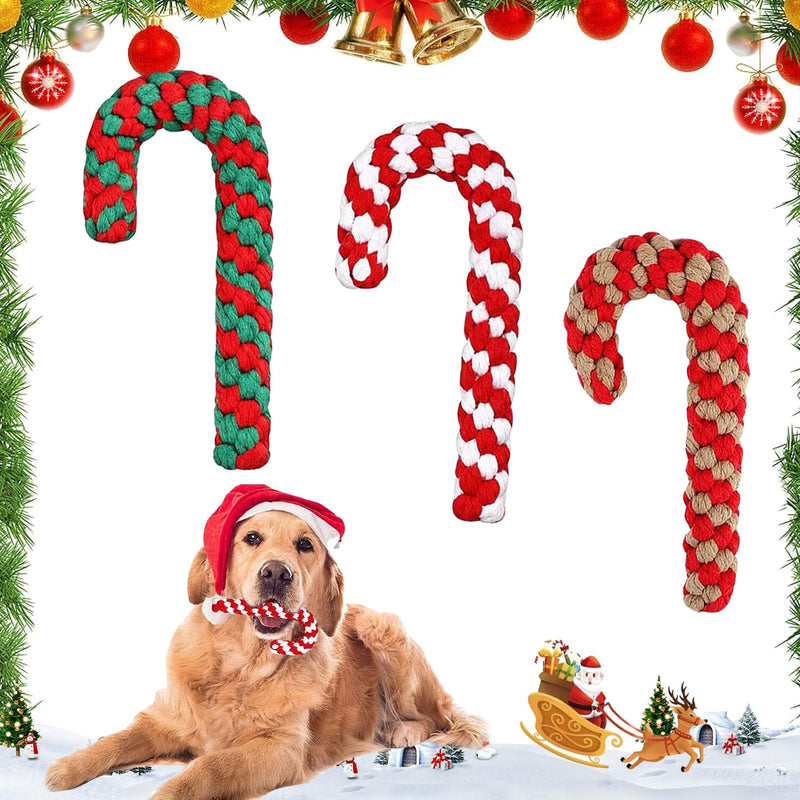 Christmas dog toy, Christmas candy cane rope, dog toy candy cane, dog toy rope, dog chew toy, Christmas gift dog toy for small dogs - PawsPlanet Australia