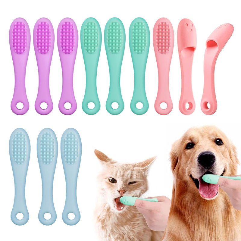Dog Toothbrush for Small Dogs Large Dogs, Forreen Pack of 12 Dog Toothbrush Silicone Finger Toothbrush Soft Comfort Dog Toothbrush for Dogs Cats Dental Care - PawsPlanet Australia
