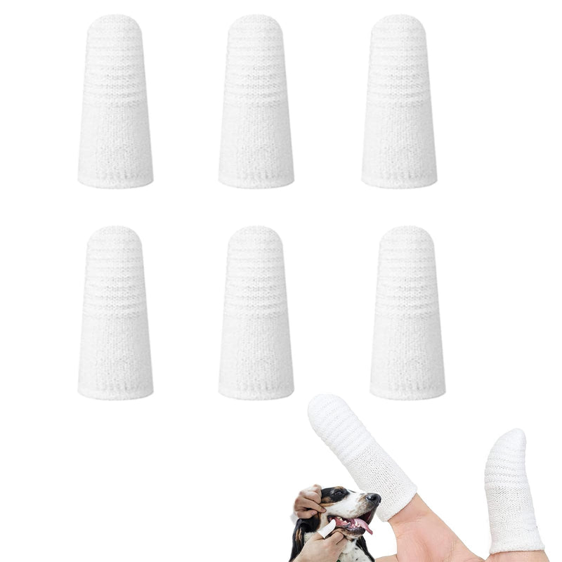 Pack of 6 dog toothbrushes for small dogs, pet finger toothbrush, anti-plaque finger dog, dog toothbrush, knitted fabric, for cleaning the teeth of dogs and cats - PawsPlanet Australia