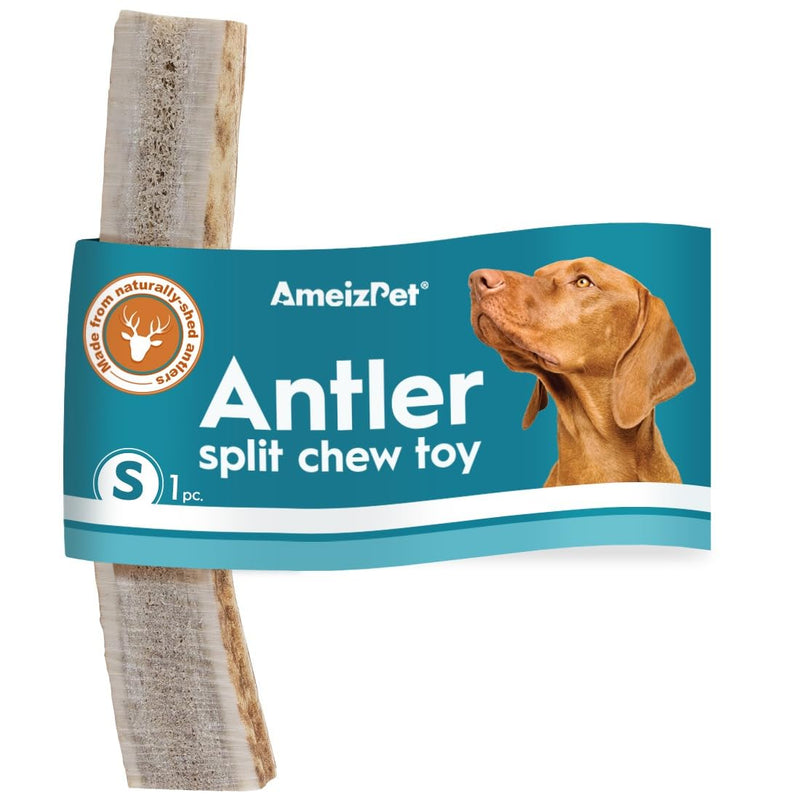 AmeizPet Antlers for dogs, natural, durable dog chew bone, deer chew bone for the dog, deer antlers, long-lasting parts - 1 piece S size S size 1 piece - PawsPlanet Australia