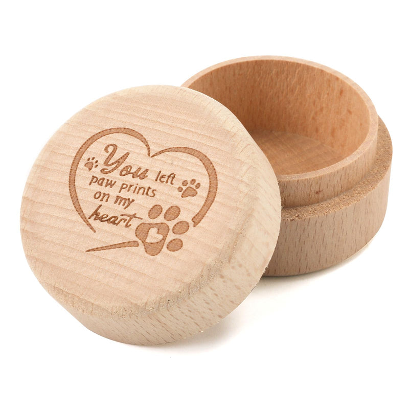 lasuroa Wooden Pet Memorial Box, Pet Loss Gifts, Memorial Gifts for Storing Cats, Dogs, Hair, Teeth, Nails, Bone Ashes (Heart Pattern) - PawsPlanet Australia
