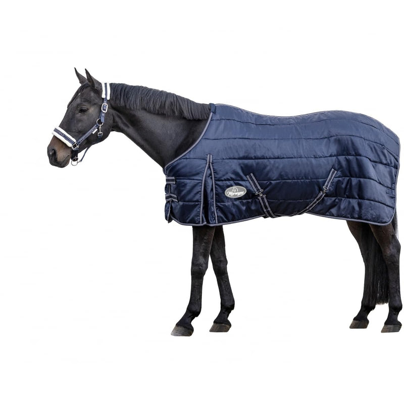 Marengos - Horse stable blanket 420D Comfort | breathable & with thermal filling | light blanket for horses with cross straps | Size 155 cm & in Navy | Horse blanket with 100g filling 155 cm (100 g/m² filling) - PawsPlanet Australia