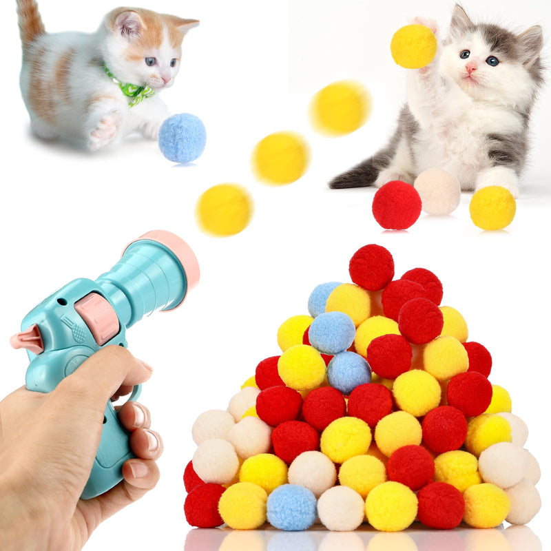 Mkitnvy cat toy 50 balls, soft cat balls, kitten pompom toy balls, plush kitten pet toy balls, interactive toy for cats and kittens - PawsPlanet Australia