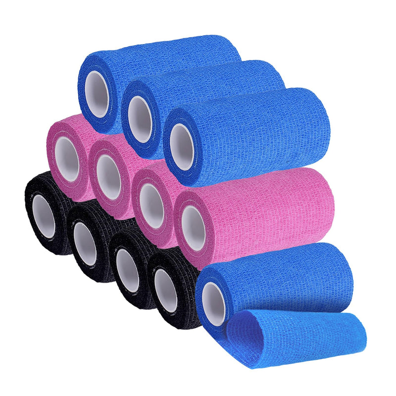 Self-adhesive bandage 12 rolls x 10 cm x 4.5 m air permeability bandage self-adhesive for first aid sports injuries wrist sprains protection for dogs self-adhesive bandage - PawsPlanet Australia