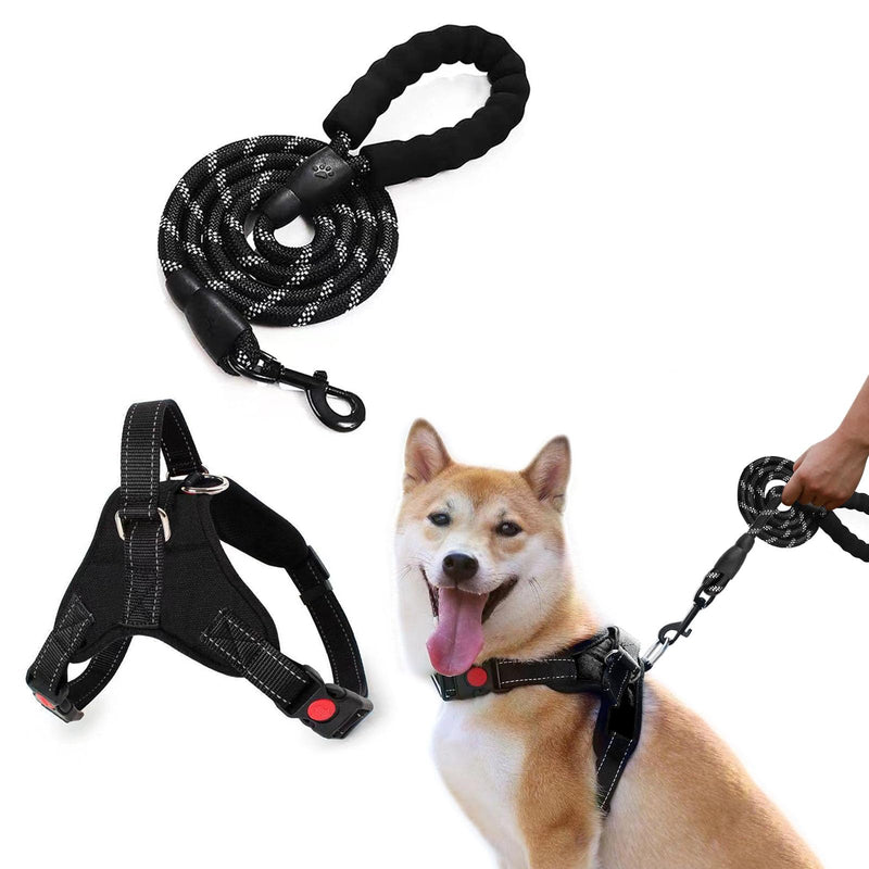 Dog harness for large dogs with 2m*1cm drag leash, adjustable anti-pull dog harness, training leash, safe control chest harness, dog harness and dog leash for large dogs - PawsPlanet Australia