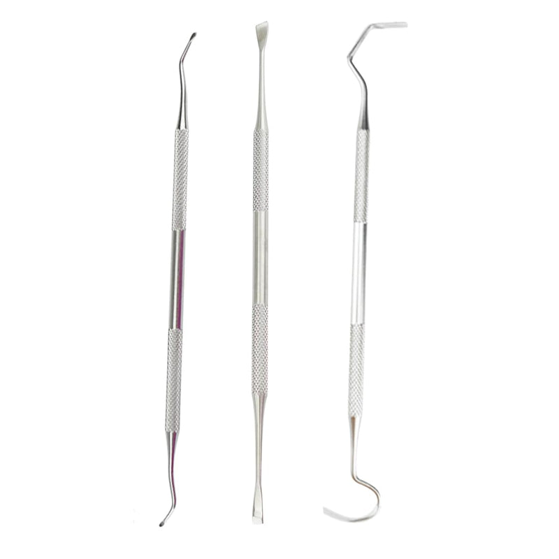 DVZUYS Pack of 3 Dog Sickle Scaler Tartar Remover Grinded Teeth Cleaner for Pets Toothbrushes Alternative Made of Stainless Steel Teeth Cleaning Dental Care Tartar Scraper - PawsPlanet Australia