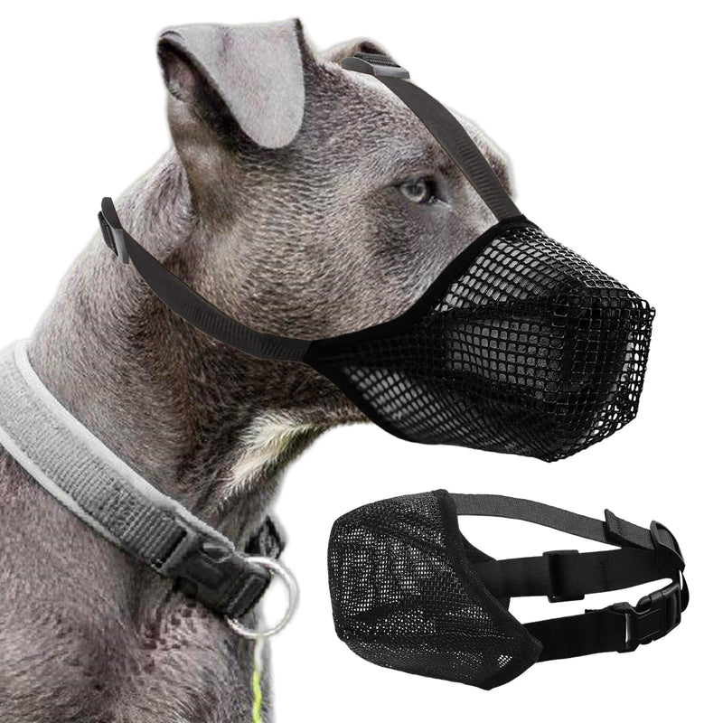 Sporgo Muzzle for Large Dogs: Pack of 2 Muzzles for Medium Dogs, Adjustable Mesh Muzzle, Soft Muzzle for Dogs, Breathable Muzzles for Preventing Biting, Chewing and Barking (L) - PawsPlanet Australia