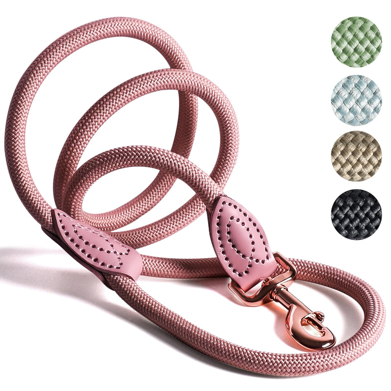 ne&no rope leash for dogs 1.7m I training leash I dog leash robust I round lead, braided I hand strap I rope leash dog I city leash I dog leash (mauve, 170 cm) MAUVE - PawsPlanet Australia