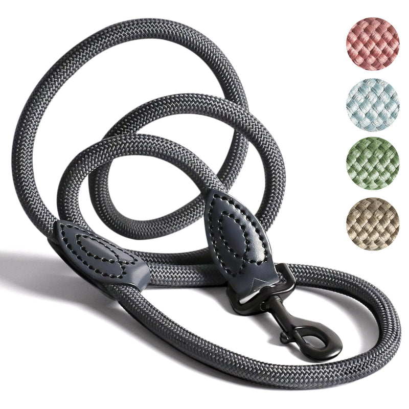 ne&no rope leash for dogs 1.2 m I training leash I dog leash robust I round lead, braided I hand strap I rope leash dog I city leash I dog leash (ANTHRACITE, 120 cm) ANTHRACITE - PawsPlanet Australia