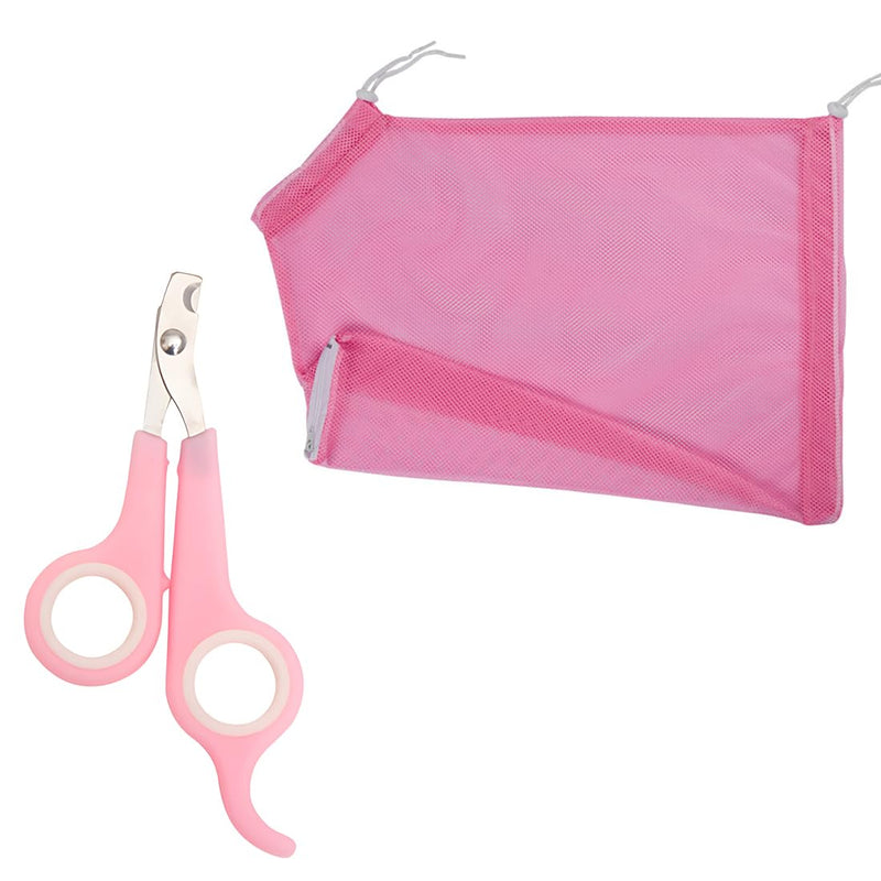 KGDUYC Cat Claw Care, Pet Cat Wash Bag, Cat Bath Anti-bite and Anti-scratch Special Bath Bag, Pet Nail Clipper, 2 Piece Set - PawsPlanet Australia