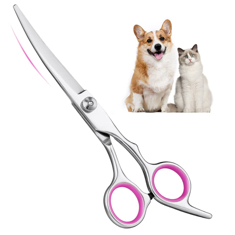 Adiwo curved dog scissors, made of stainless steel, fur scissors, pet dog grooming scissors, paw scissors, rounded scissors, dog pet scissors, cutting dog hair for perfect grooming - PawsPlanet Australia