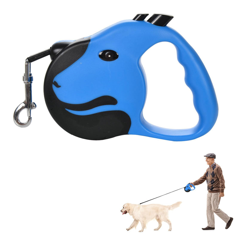 Extendable leash for dogs, retractable dog leash 5 m, retractable dog leash, dog leash, retractable dog leash, retractable dog leash with handle, dog leash, tangle-free retractable dog leash… blue-5m - PawsPlanet Australia