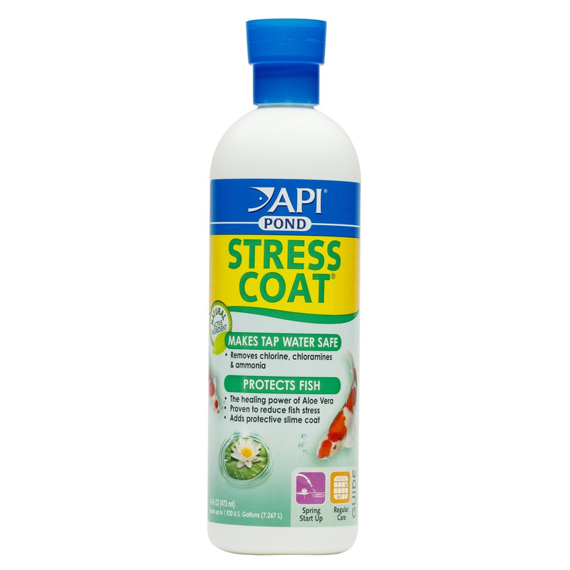 API POND STRESS COAT Pond Water Conditioner, Safe For Pets When Used As Directed, 473 ml Bottle - PawsPlanet Australia