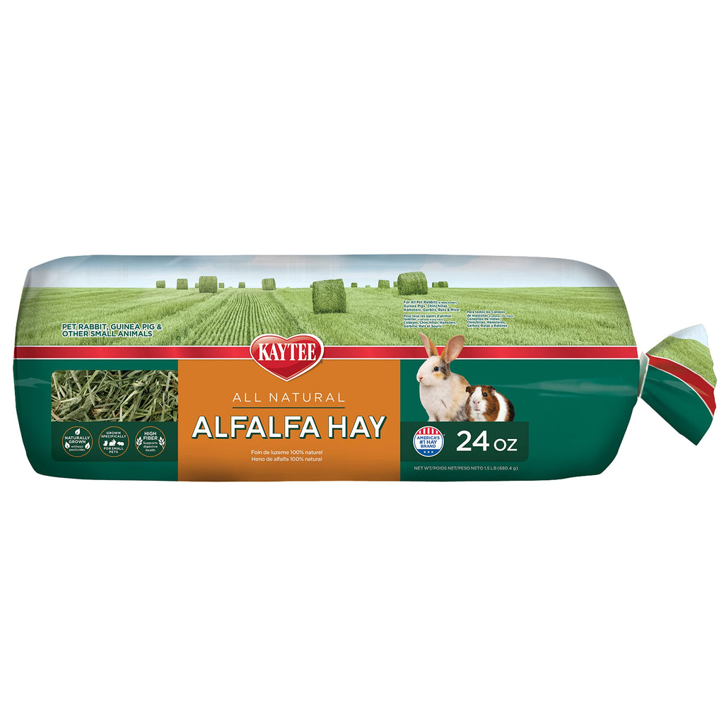 Kaytee Natural Alfalfa Hay Mini Bales High Fibre Food, 680 g 680 g (Pack of 1) Alfalfa Mini Bales - PawsPlanet Australia