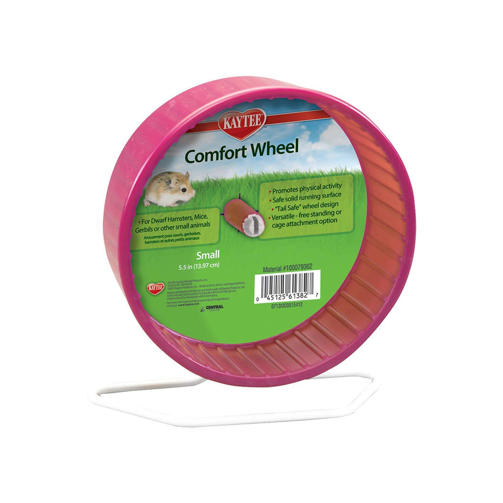 Kaytee Comfort Exercise Wheel, 5.5-inch, Small, for Dwarf Hamsters, Mice, Gerbils (Assorted Colours) 5.5 Inch - PawsPlanet Australia