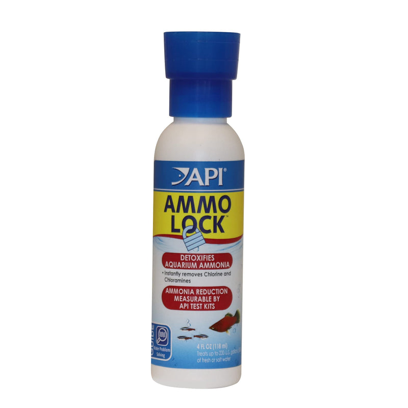 API AMMO-LOCK Freshwater and Saltwater Aquarium Ammonia Detoxifier 118 ml Bottle 118 ml (Pack of 1) Single - PawsPlanet Australia