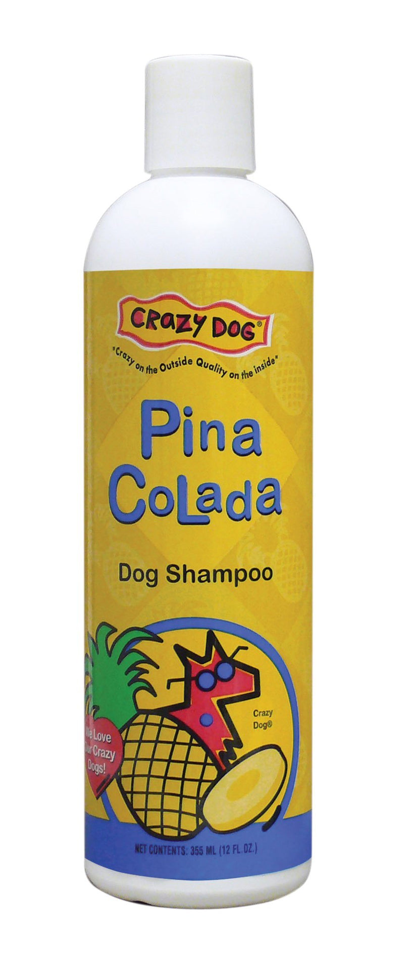 Crazy Dog Pina Colada Shampoo 12oz 354.9 ml (Pack of 1) - PawsPlanet Australia