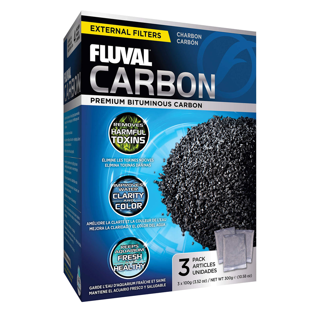 Fluval Activated Carbon 3 x 100g Sachets 3 x 100 g - PawsPlanet Australia