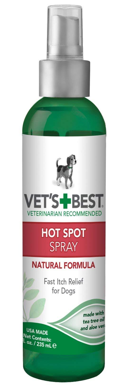 Vet’s Best Dog Hot Spot Itch Relief Spray | Relieves Dog Dry Skin, Rash, Scratching, Licking, Itchy Skin, and Hot Spots | No-Sting and Alcohol Free | 8 Ounces 8 oz - PawsPlanet Australia