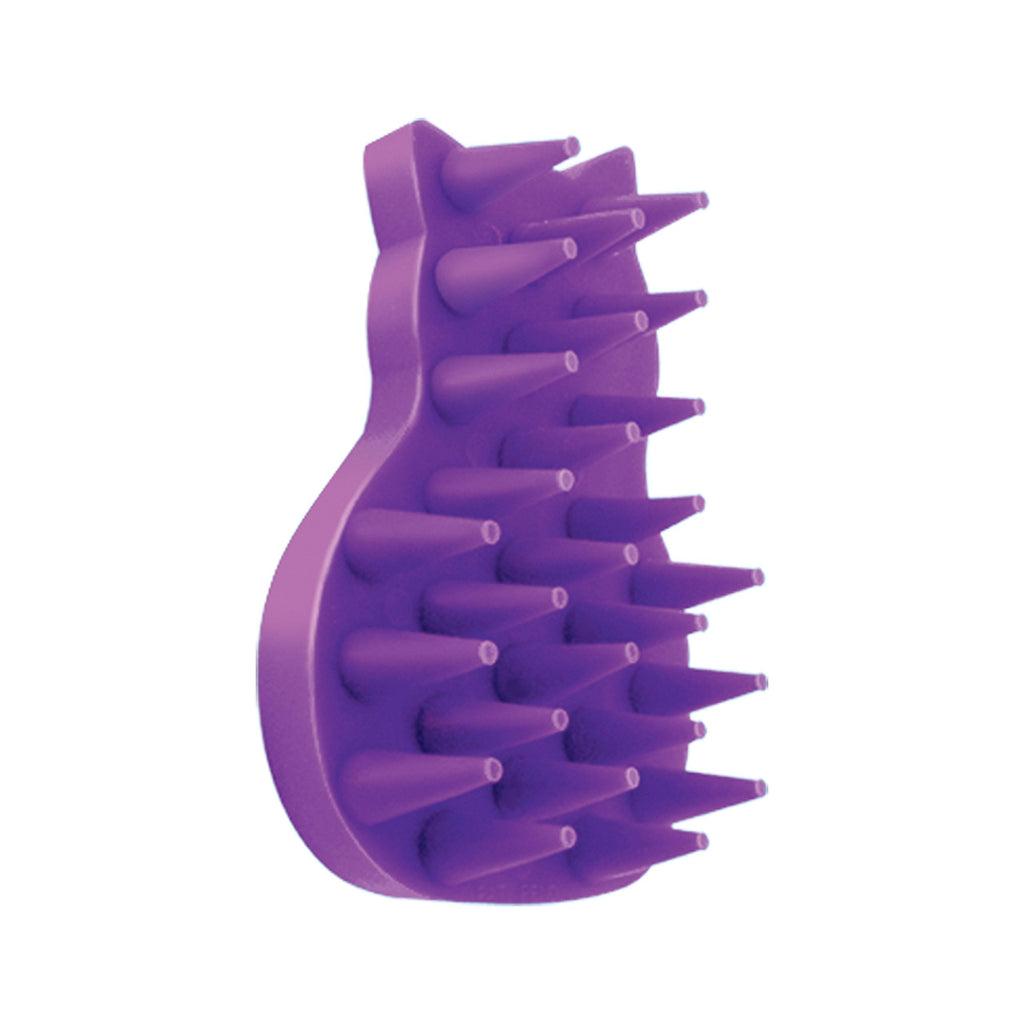 KONG - Cat ZoomGroom - Soft, Rubber Grooming and Massage Brush for Cats Purple - PawsPlanet Australia