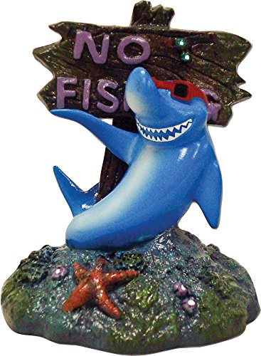 Rosewood Aquarium Fun Ormanent Cool Shark No Fishing Sign - PawsPlanet Australia