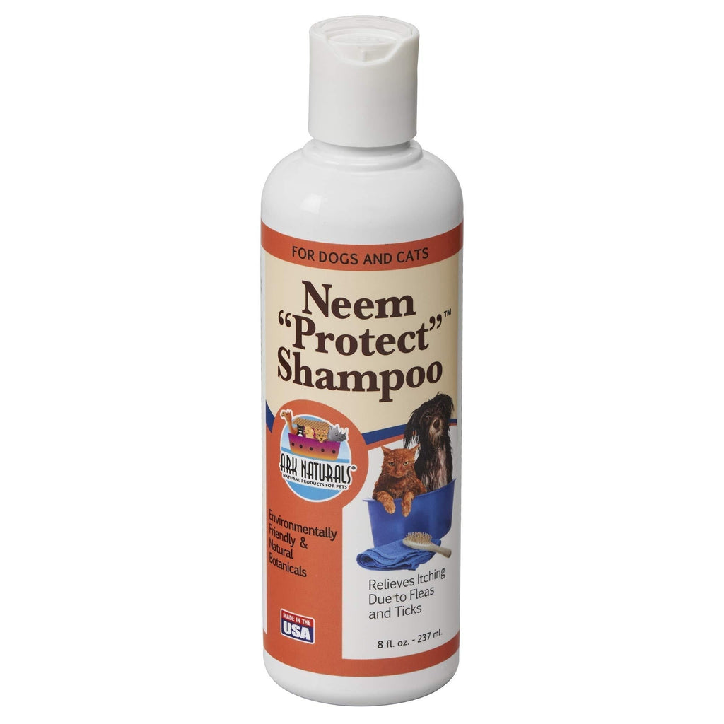 Ark Naturals Neem Protect Shampoo for Skin and Coat, Naturally Removes Oil, Dirt and Sebum from Dog and Cat Coats, Relives Itching Due to Ticks and Fleas, 8 oz. Bottle - PawsPlanet Australia