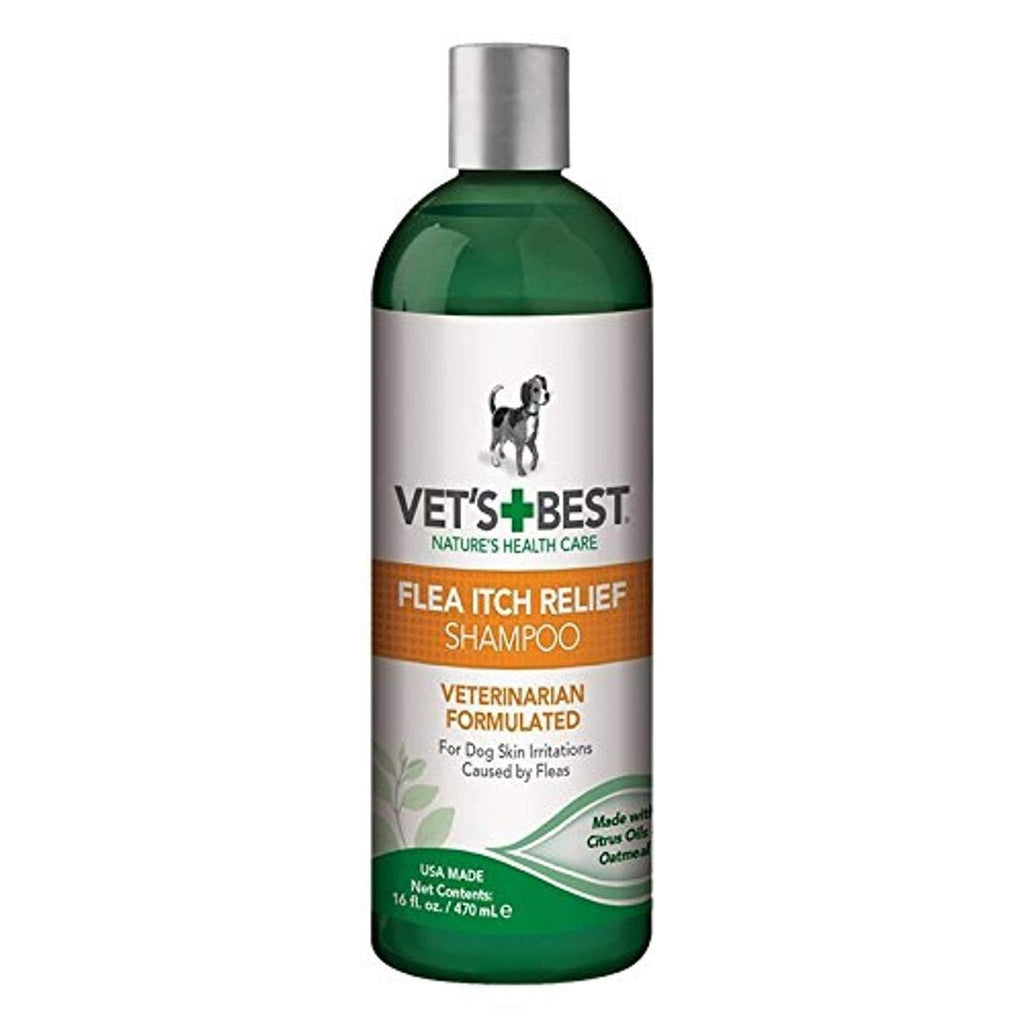 Vet's Best Flea Itch Relief Dog Shampoo | Flea Bite Relief for Dogs | Relieves Irritation and Itching from Flea Infestations - 470ml - PawsPlanet Australia