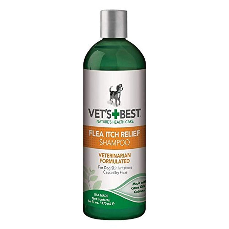 Vet's Best Flea Itch Relief Dog Shampoo | Flea Bite Relief for Dogs | Relieves Irritation and Itching from Flea Infestations - 470ml - PawsPlanet Australia