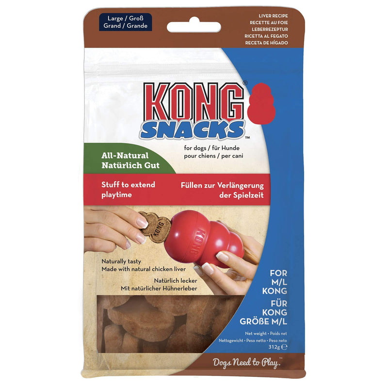 KONG - Snacks - All Natural Dog Treats (Best used with KONG Rubber Toys) - Liver Biscuits - For Large Dogs - PawsPlanet Australia