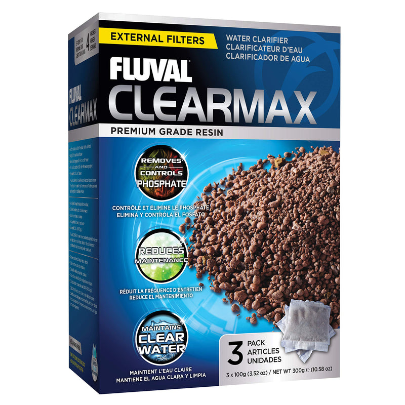 Fluval Clear Max Phosphate Remover 300g - 3 x 100g - treats 3 x 100L 1 Brown - PawsPlanet Australia