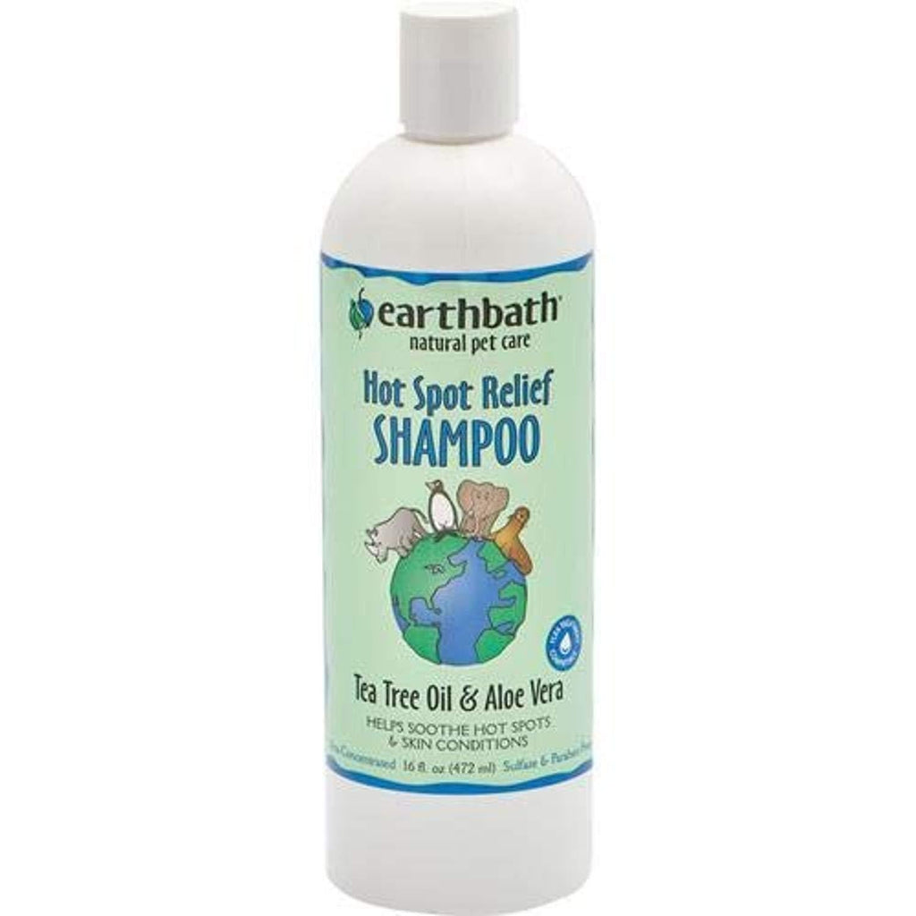 Earthbath THREP0047 Hot Spot Relief Shampoo Tea Tree Oil & Aloe Vera 16 fl. Oz. - PawsPlanet Australia