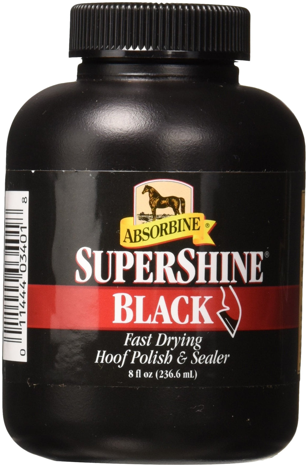 Absorbine 428989 Super Shine Hoof Polish, Black, 8 ounce - PawsPlanet Australia