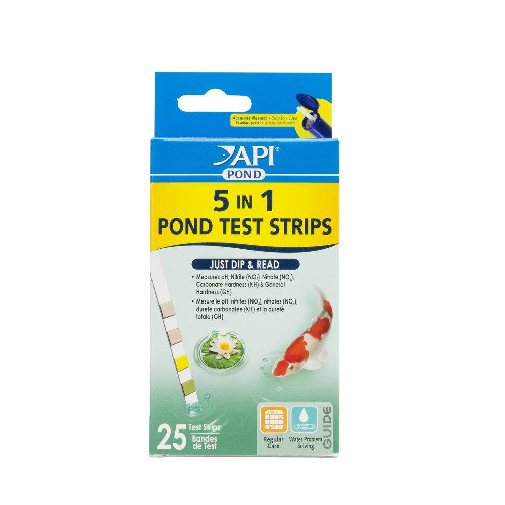 API POND 5 IN 1 POND TEST STRIPS Pond Water Test Strips 25-Count - PawsPlanet Australia