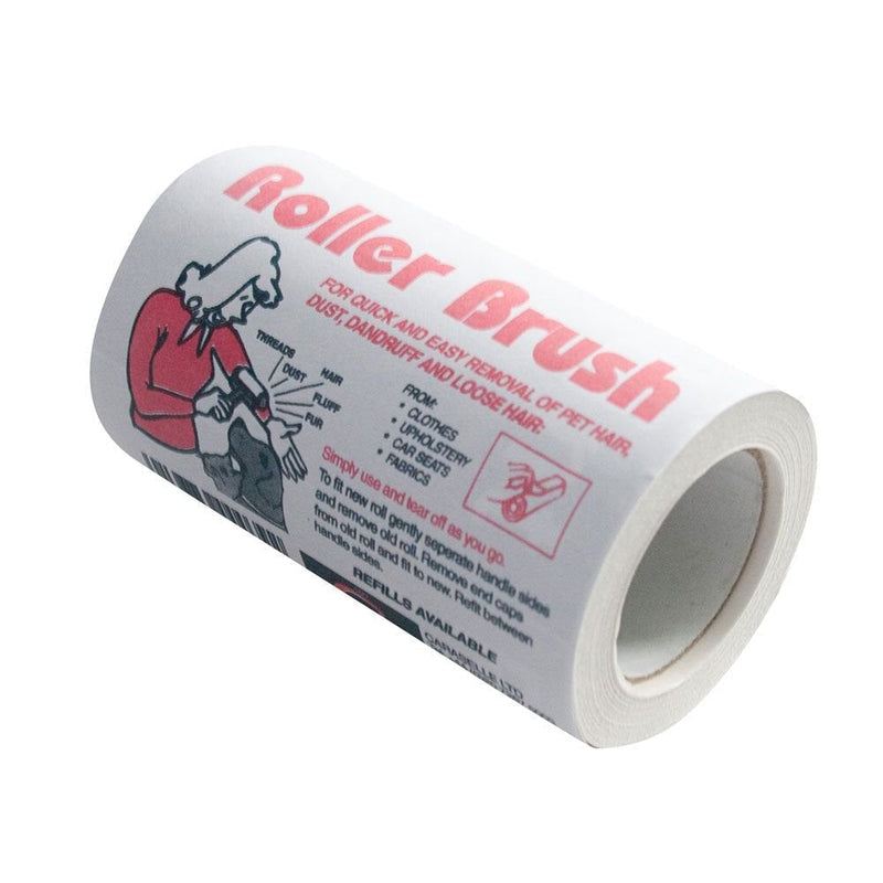 Pack of 8 Caraselle Sticky Roller Refills - for Your Caraselle Trident Handle Roller Brush Removes Lint & Pet Hair from Clothing, Upholstery, Car Seats and Carpets. - PawsPlanet Australia