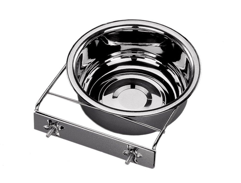 Nobby Stainless Steel Bowl with Screw-Holder, 1.30 Litre, 18 cm - PawsPlanet Australia