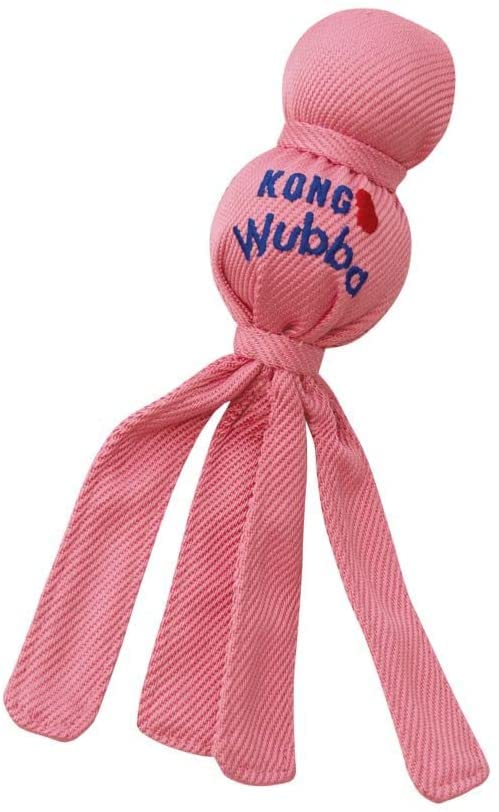 KONG - Wubba Puppy - Nylon Tug of War Dog Toy - For Small Puppy (Assorted Colours) 1 Count (Pack of 1) - PawsPlanet Australia