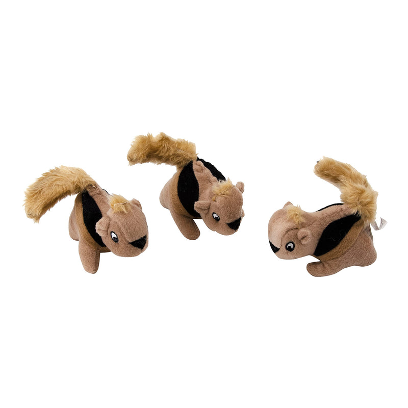 Outward Hound Squeakin' Squirrels Plush Replacement Dog Toys - 3 Pack Replacement Animals (3-Pack) - PawsPlanet Australia