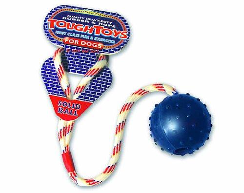 Happy Pet - Tough Toys rubber rope ball - 22 x 6 cm - 1 piece 2.5" - PawsPlanet Australia