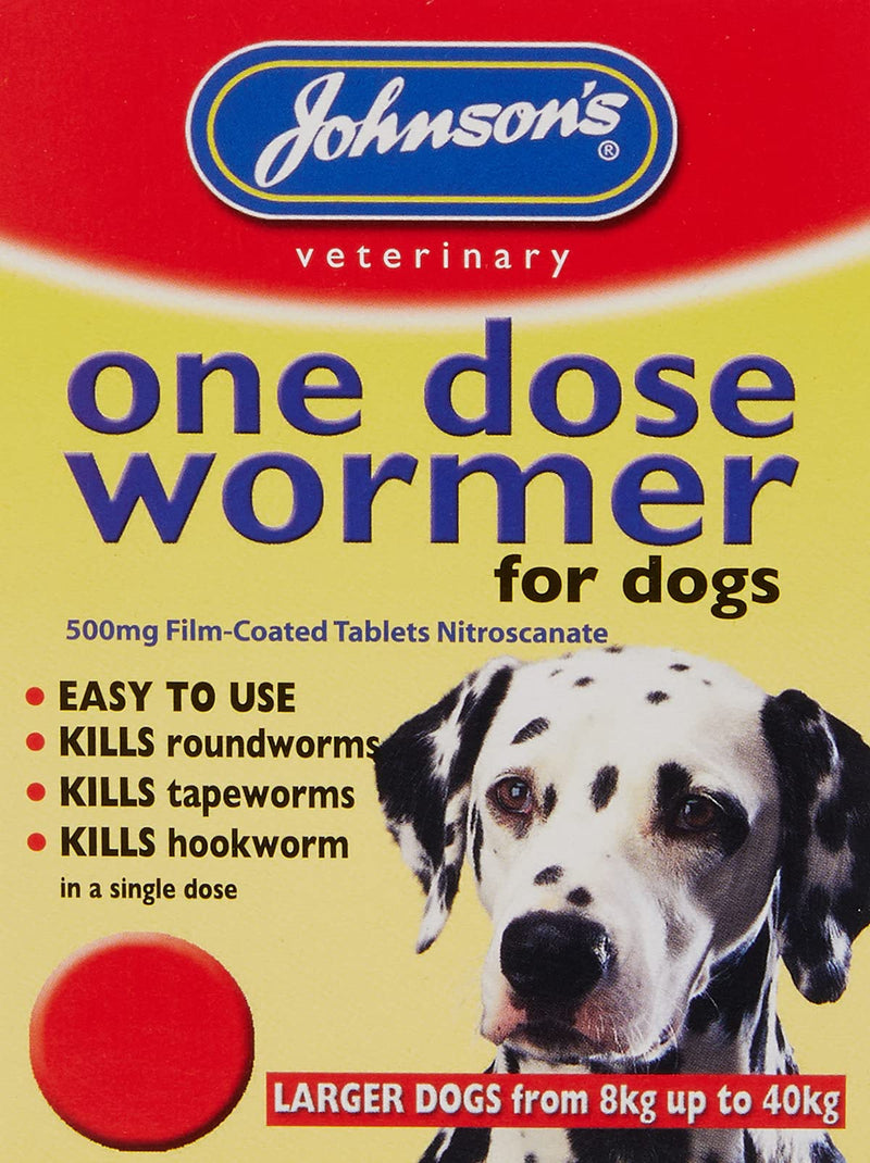 Johnson's One Dose Easy Wormer for Dogs and Puppies, 8 - 40 kg - PawsPlanet Australia